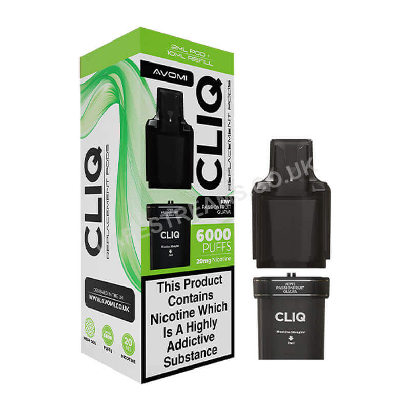 Avomi Cliq 6000 Kiwi Passionfruit Guava Prefilled Pod