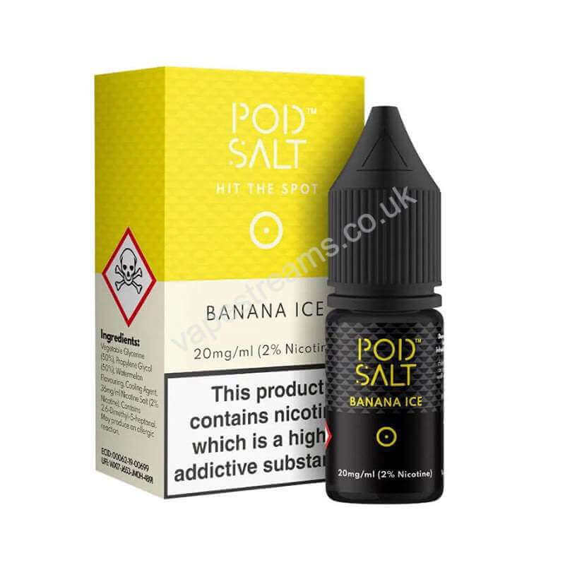 Banana Ice Nicotine Salt E-Liquid By Pod Salt Core Range