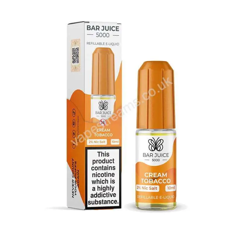 Bar Juice 5000 Cream Tobacco Nic Salt E-Liquid