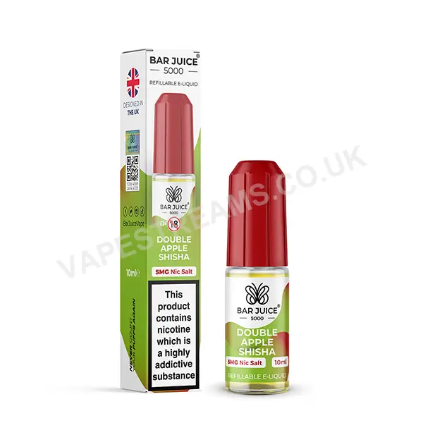 Bar Juice 5000 Double Apple Shisha Nic Salt E-Liquid