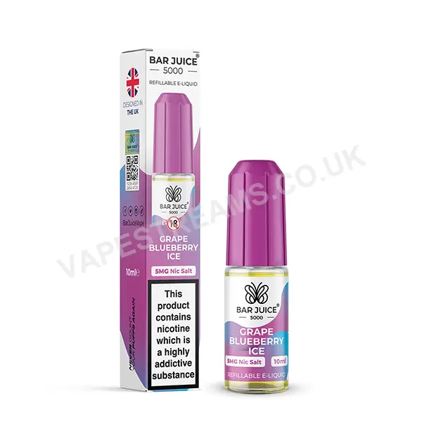 Bar Juice 5000 Grape Blueberry Ice Nic Salt E-Liquid