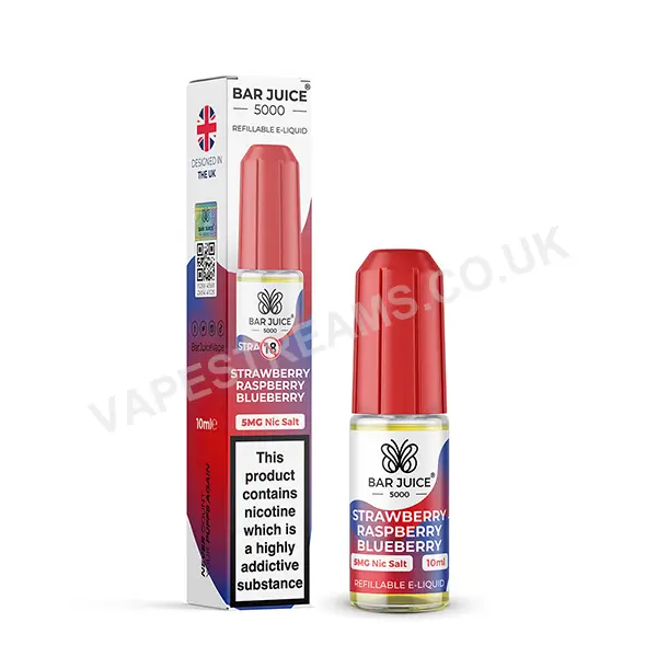 Bar Juice 5000 Strawberry Raspberry Blueberry Nic Salt E-Liquid