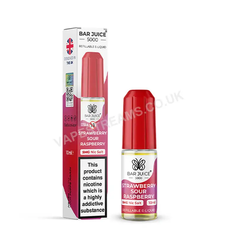 Bar Juice 5000 Strawberry Sour Raspberry Nic Salt E-Liquid