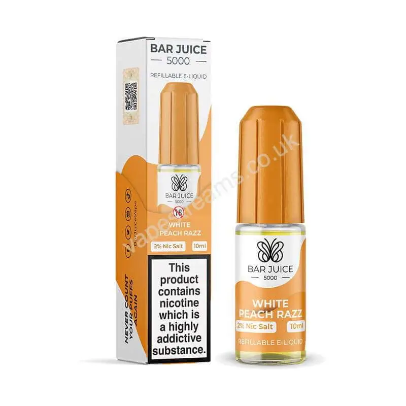 Bar Juice 5000 White Peach Razz Nic Salt E-Liquid
