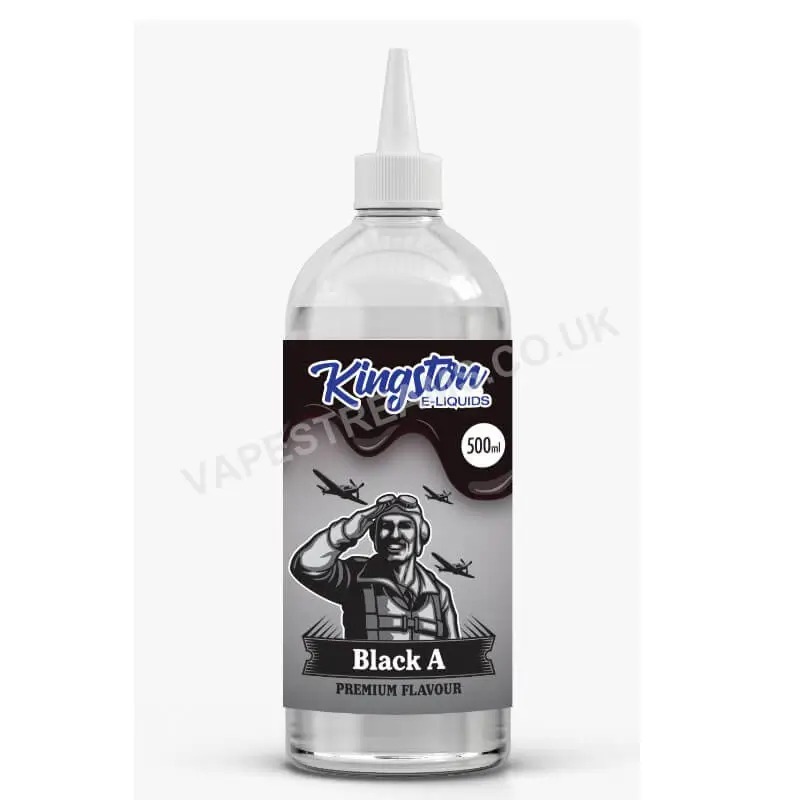 Black A 500ml E-Liquid Shortfill by Kingston