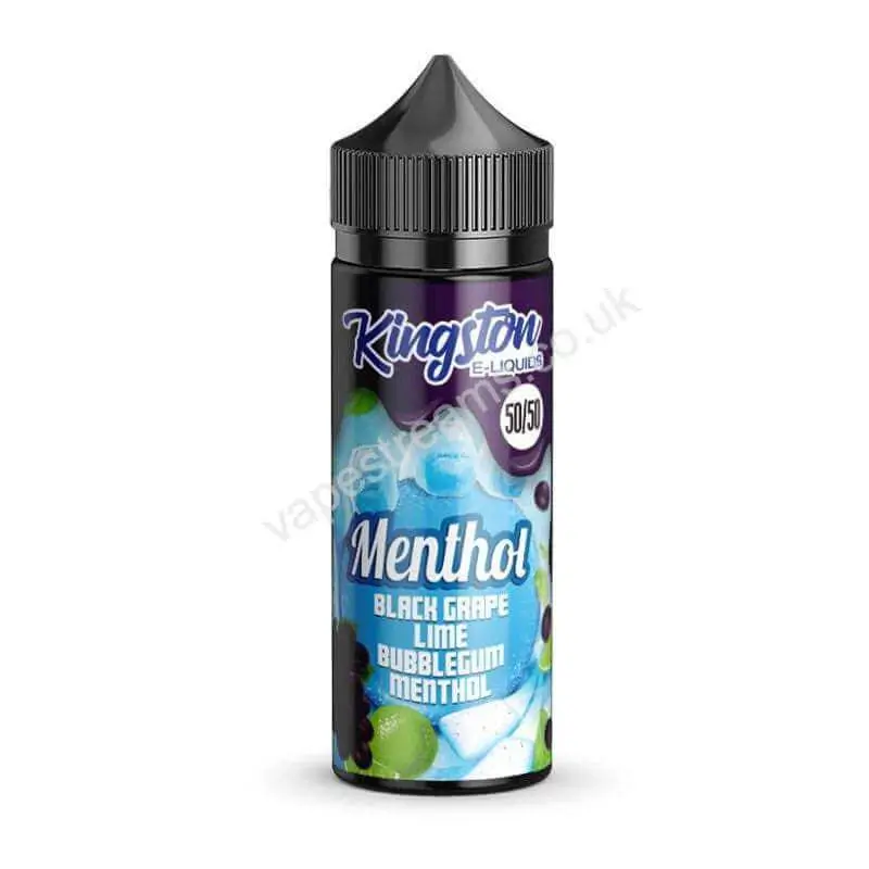 Black Grape Lime Bubblegum Menthol E-Liquid Shortfill by Kingston 50/50
