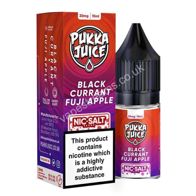 Blackcurrant Fuji Apple Nicotine Salt E-Liquid by Pukka Juice