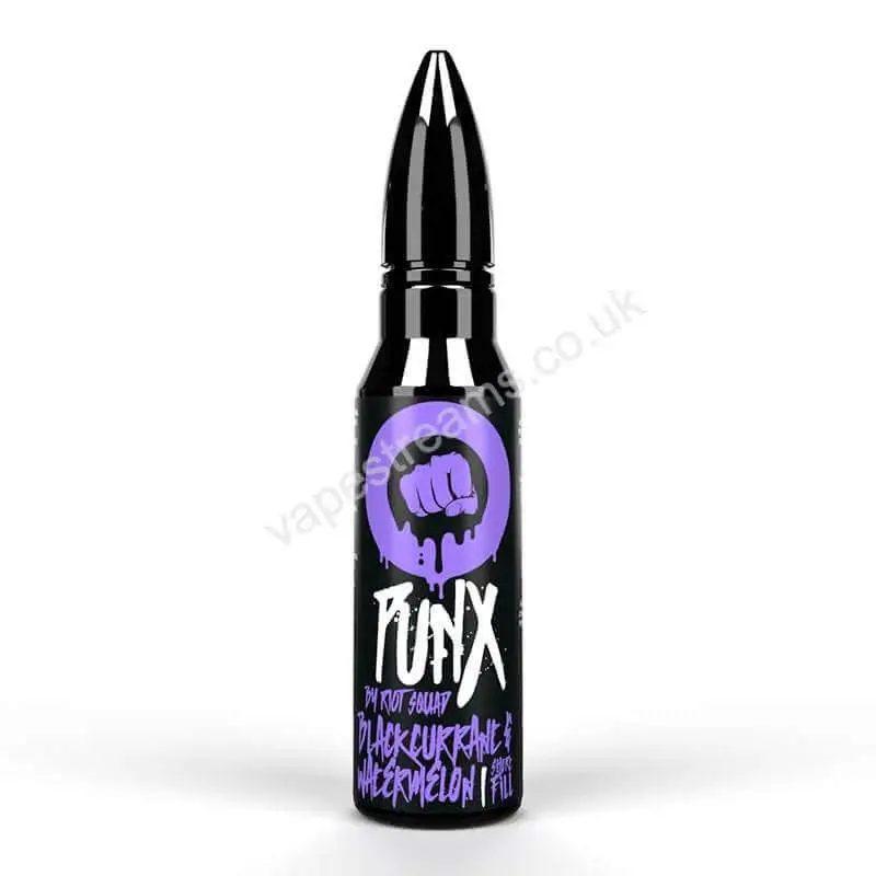 Blackcurrant &amp; Watermelon E-Liquid Shortfill by Riot Squad Punx