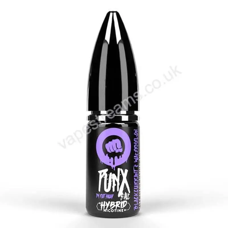 Blackcurrant &amp; Watermelon Nic Salt E-Liquid by Riot Squad Punx