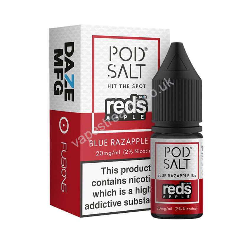 Blue Razapple Ice Nicotine Salt E-Liquid By Pod Salt Fusions