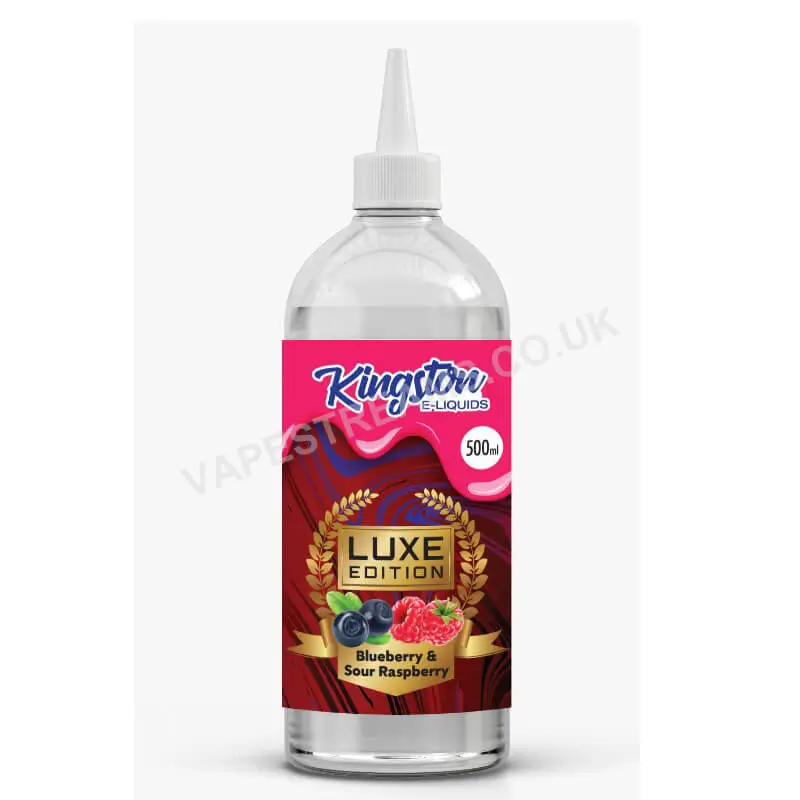 Blueberry &amp; Sour Raspberry 500ml E-Liquid Shortfill by Kingston