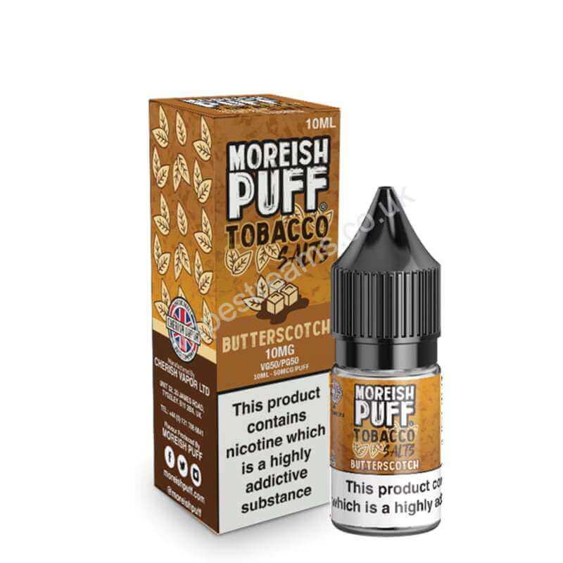 Butterscotch Nicotine Salt E-Liquid by Moreish Tobacco Salts