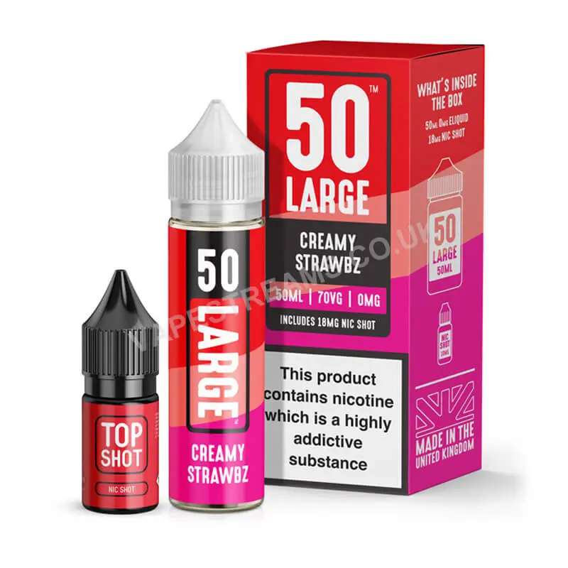 Creamy Strawbz by 50 Large Juice Short Fill