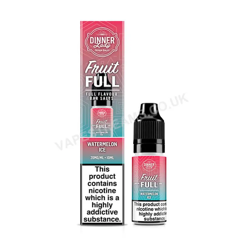 Dinner Lady Watermelon Ice Fruit Full Nic Salt E-Liquid