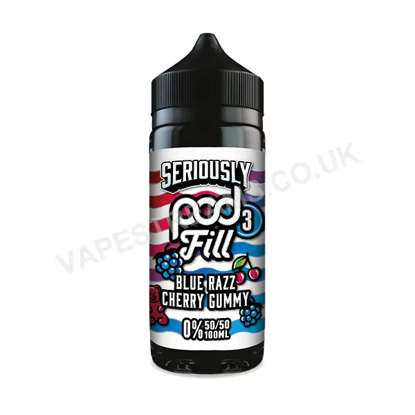 Doozy Seriously Pod Fill x3 Blue Razz Cherry Gummy E-Liquid Shortfill