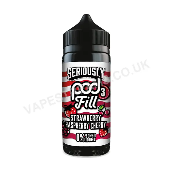 Doozy Seriously Pod Fill x3 Strawberry Raspberry Cherry E-Liquid Shortfill