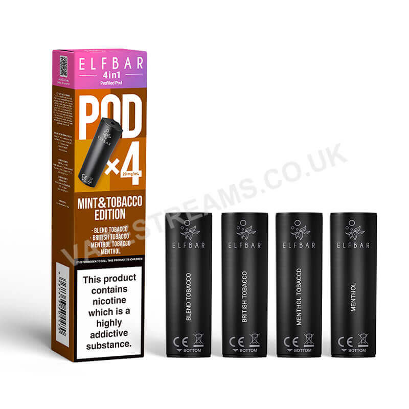 Elf Bar 4 in 1 Mint &amp; Tobacco Edition Prefilled Pods
