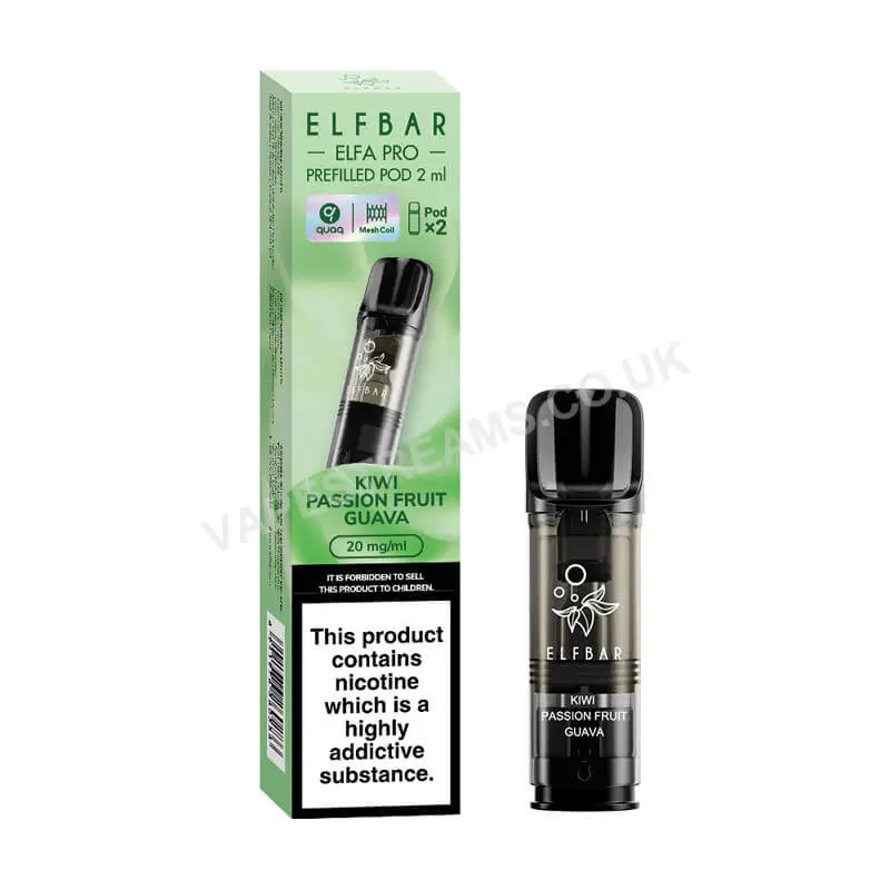 Elf Bar ELFA Pro Kiwi Passion Fruit Guava Prefilled Pods