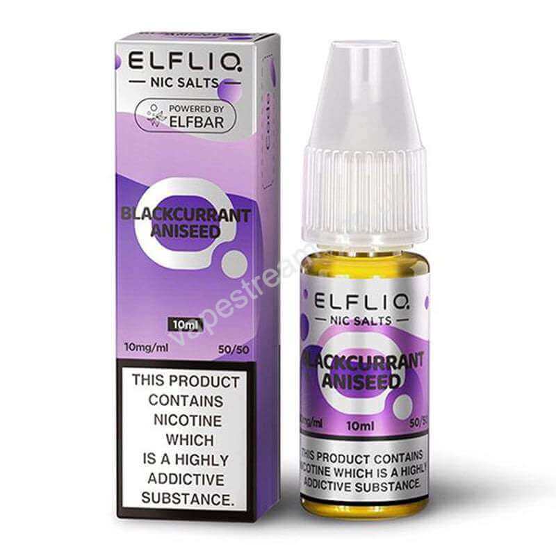 ELFBAR ELFLIQ Blackcurrant Aniseed Nic Salt E-Liquid