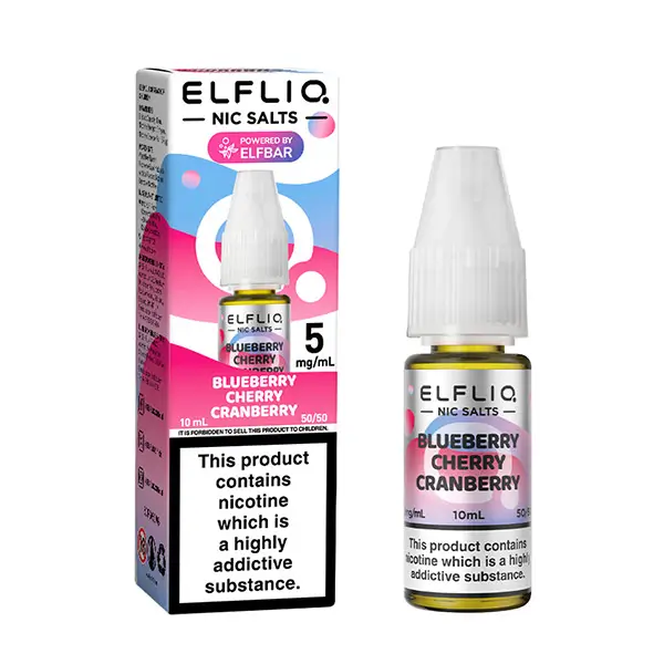 ELFBAR ELFLIQ Blueberry Cherry Cranberry Nic Salt E-Liquid