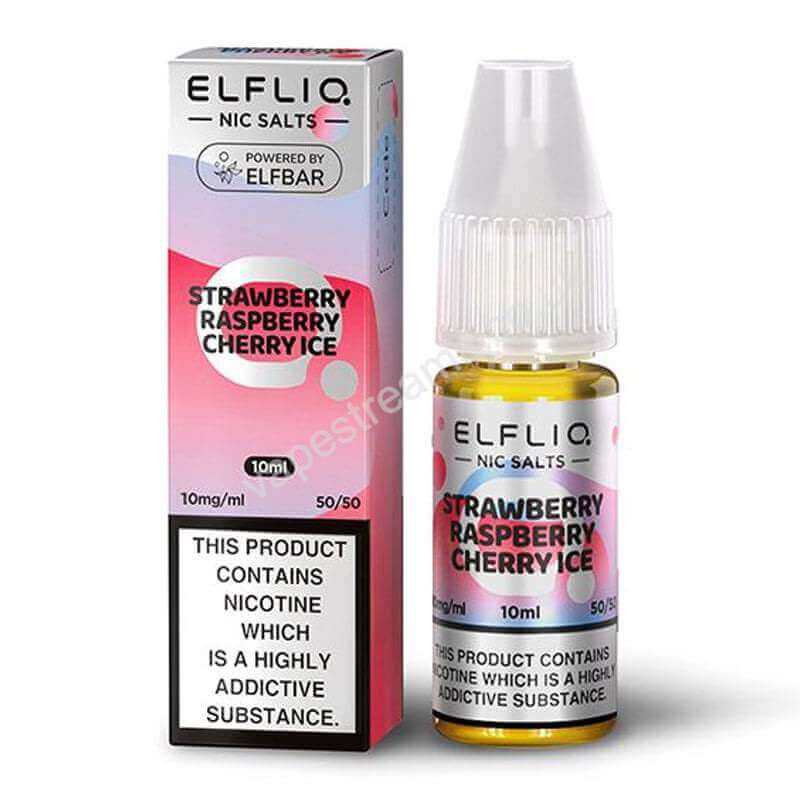 ELFBAR ELFLIQ Strawberry Raspberry Cherry Ice Nic Salt E-Liquid