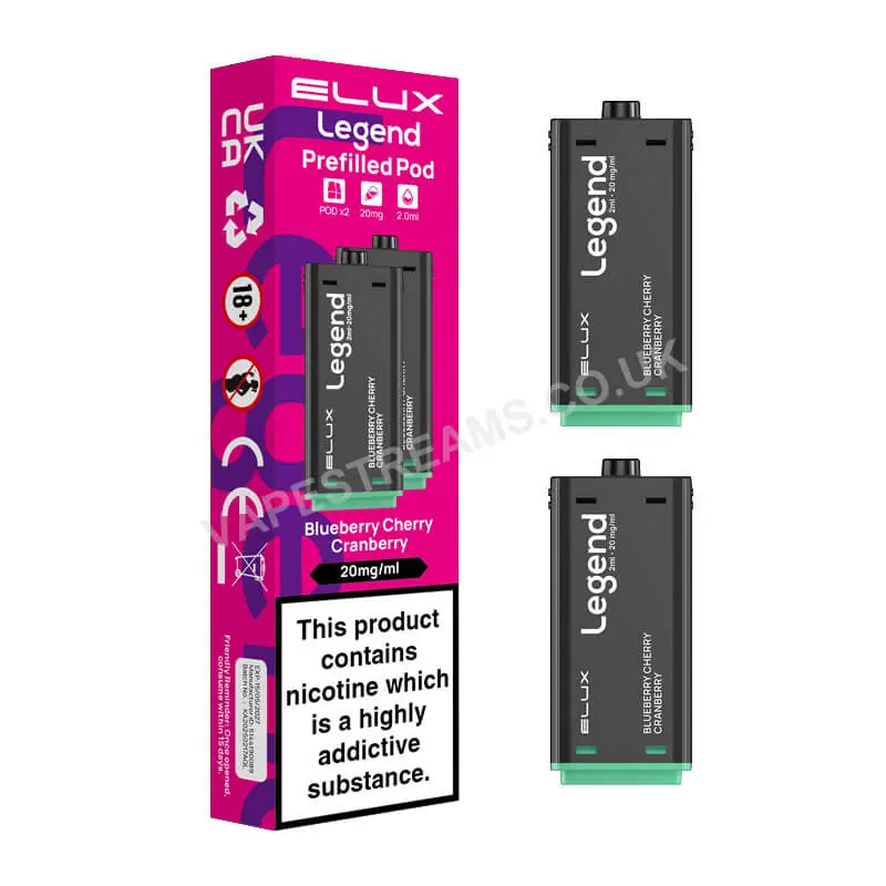 Elux Legend 1500 Blueberry Cherry Cranberry Pods
