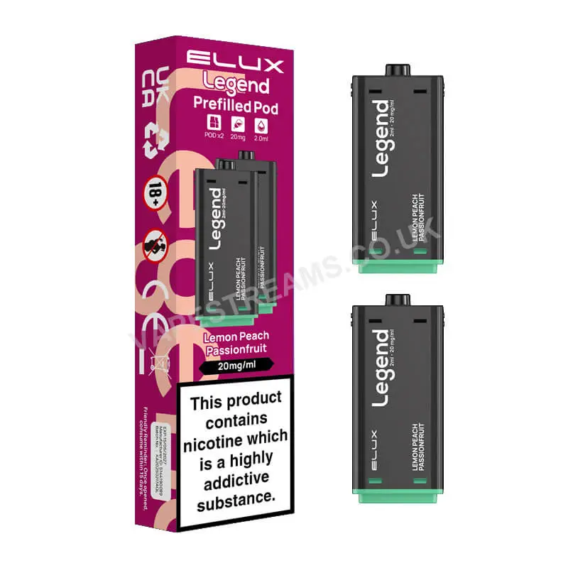 Elux Legend 1500 Lemon Peach Passionfruit Pods