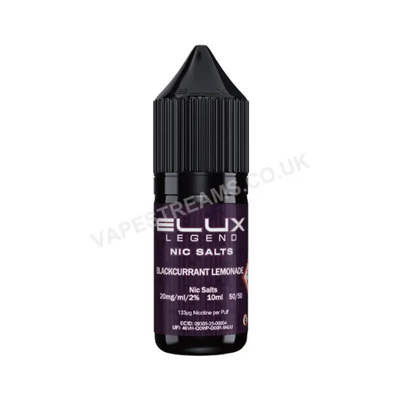 Elux Legend Blackcurrant Lemonade Nic Salt E-Liquid