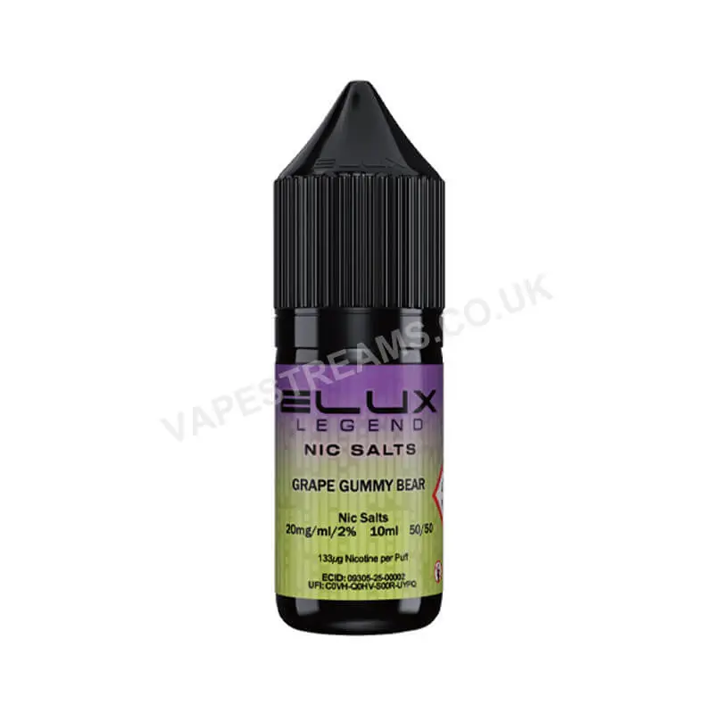 Elux Legend Grape Gummy Bear Nic Salt E-Liquid