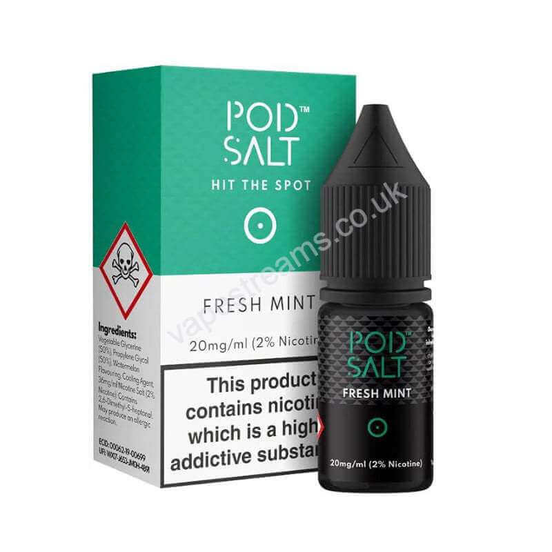 Fresh Mint Nicotine Salt E-Liquid By Pod Salt Core Range