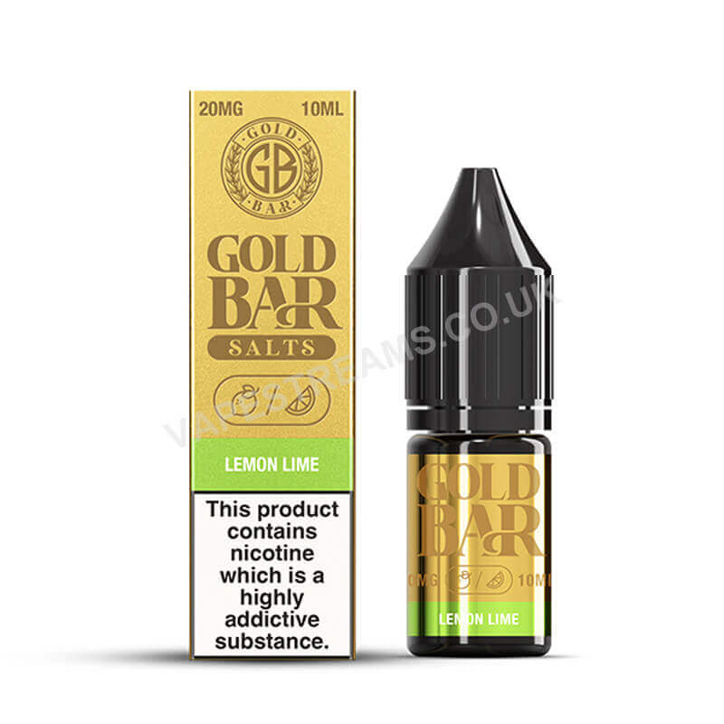Gold Bar Lemon Lime Nic Salt E-Liquid