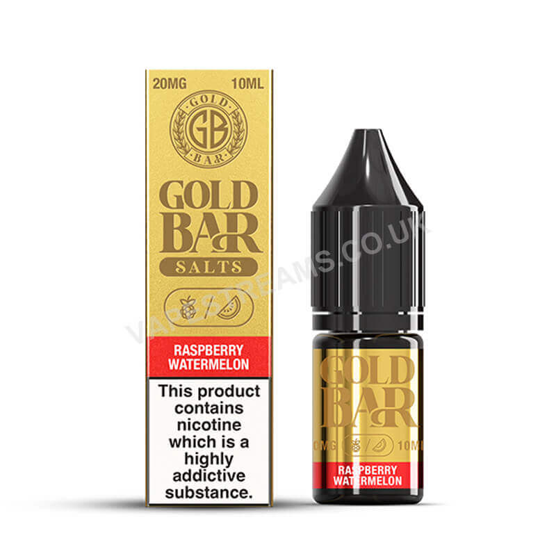 Gold Bar Raspberry Watermelon Nic Salt E-Liquid