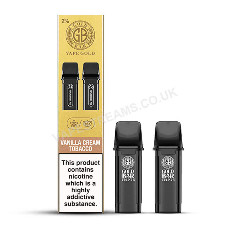 Gold Bar Reload Vanilla Cream Tobacco Prefilled Pod