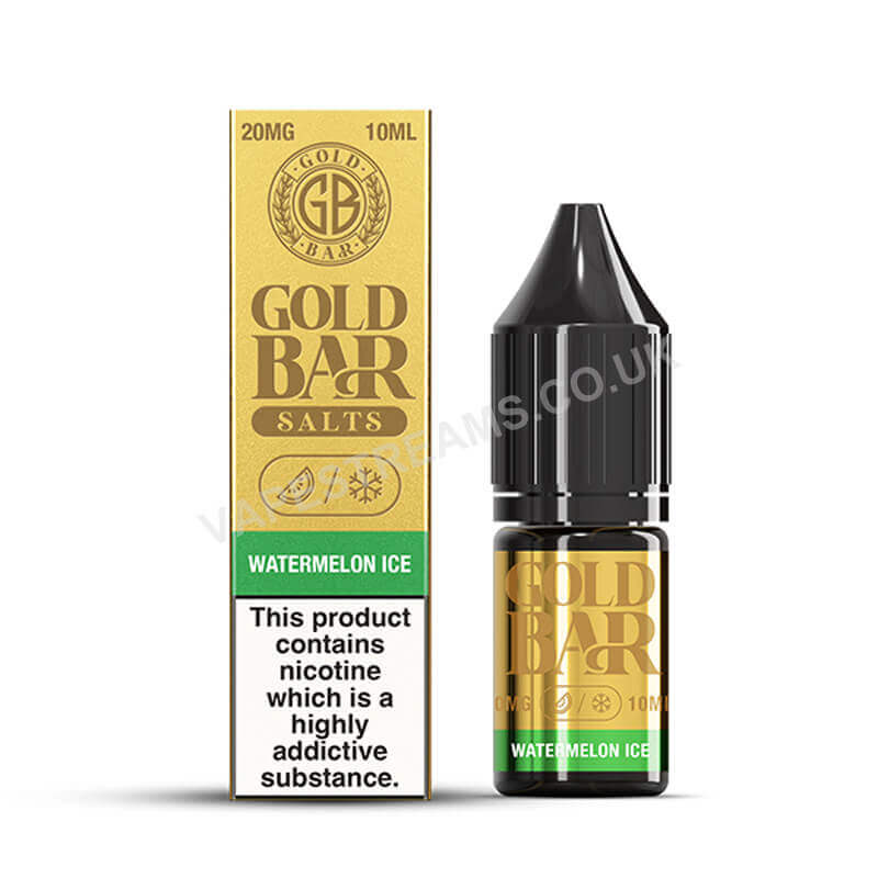 Gold Bar Watermelon Ice Nic Salt E-Liquid