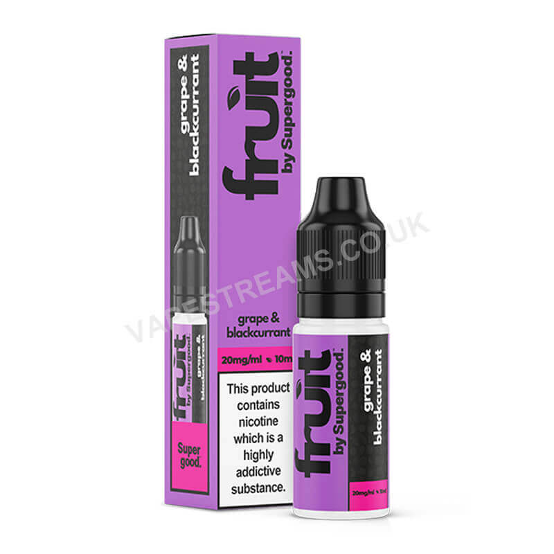 Grape &amp; Blackcurrant Nic Salt E-Liquid by Supergood Fruit