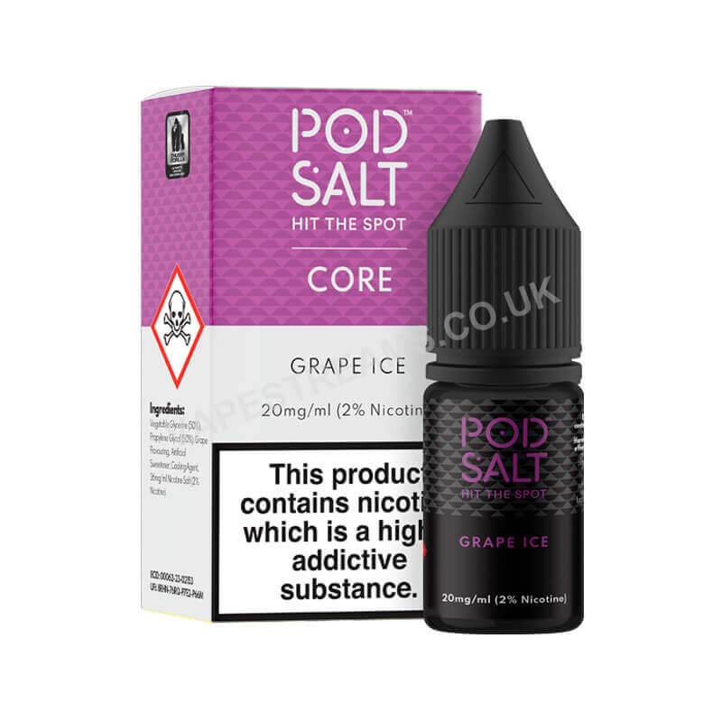 Grape Ice Nicotine Salt E-Liquid By Pod Salt Core Range