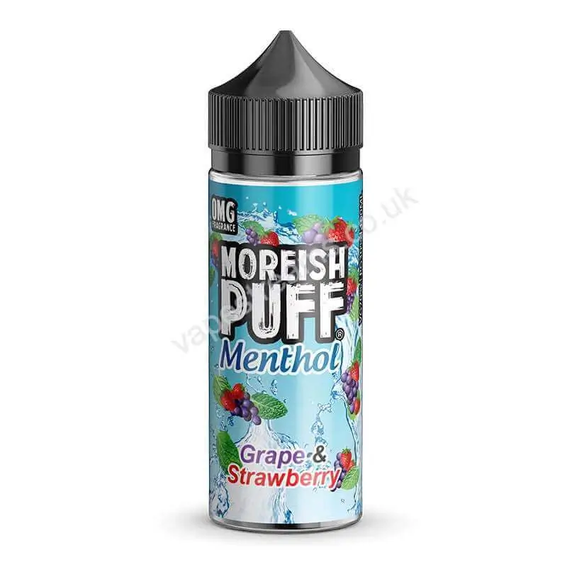 Grape &amp; Strawberry Menthol E-Liquid Shortfill by Moreish Puff