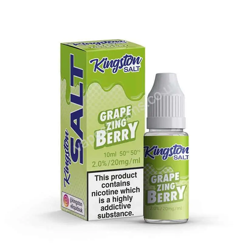 Grape Zingberry Nic Salt E-Liquid by Kingston Salt