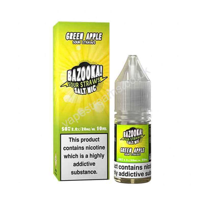 Green Apple Nicotine Salt E-Liquid by Bazooka