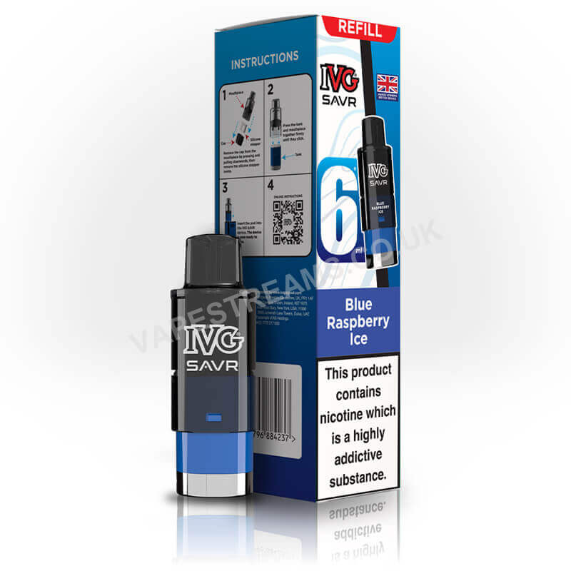 IVG SAVR Blue Raspberry Ice Prefilled Pod