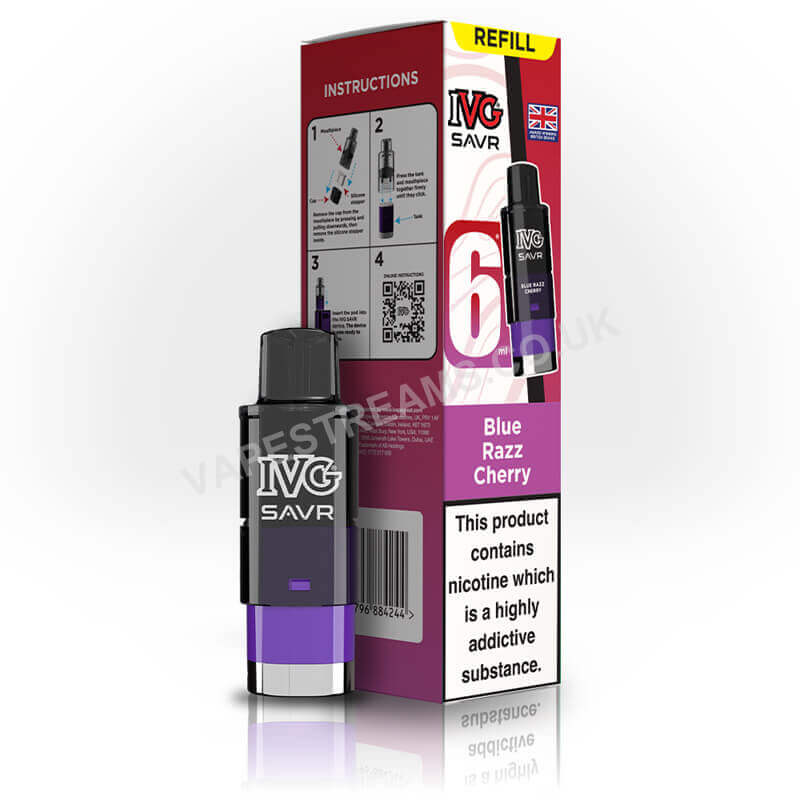 IVG SAVR Blue Razz Cherry Prefilled Pod