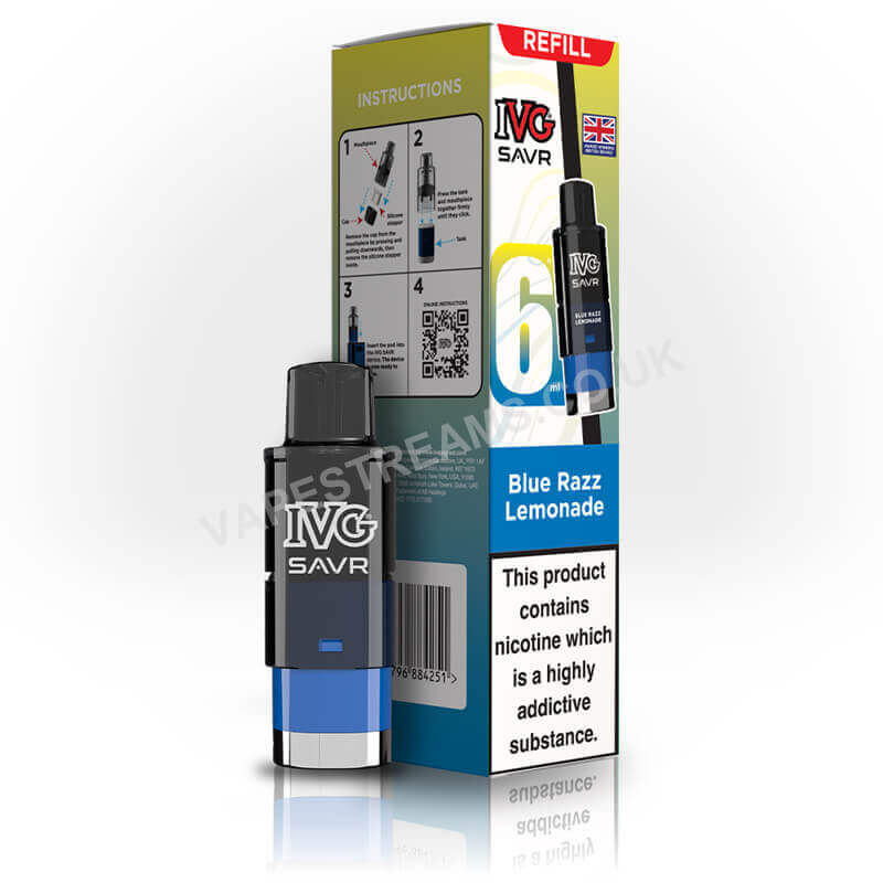 IVG SAVR Blue Razz Lemonade Prefilled Pod