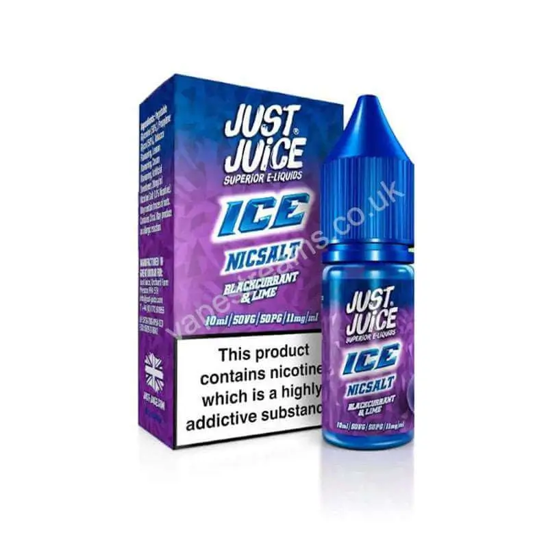 Just Juice Ice Blackcurrant &amp; Lime Nic Salt E-Liquid