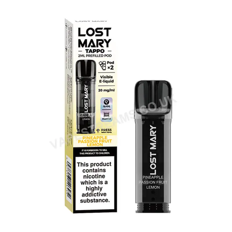 Lost Mary Tappo Pineapple Passion Fruit Lemon Prefilled Pods