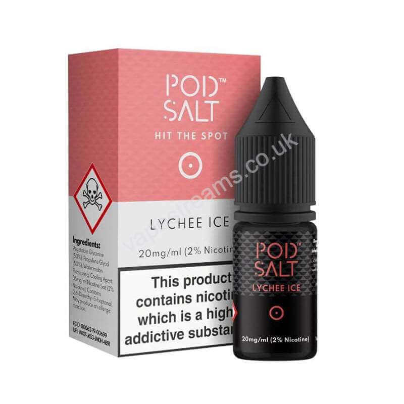 Lychee Ice Nicotine Salt E-Liquid By Pod Salt Core Range