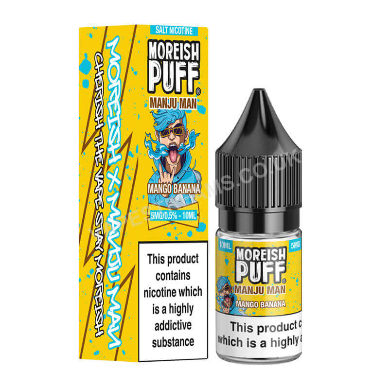Mango Banana Nicotine Salt E-Liquid By Moreish Puff Manju Man