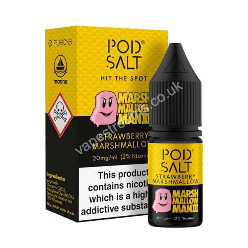 Marshmallow Man 3 Nicotine Salt E-Liquid By Pod Salt Fusions Range
