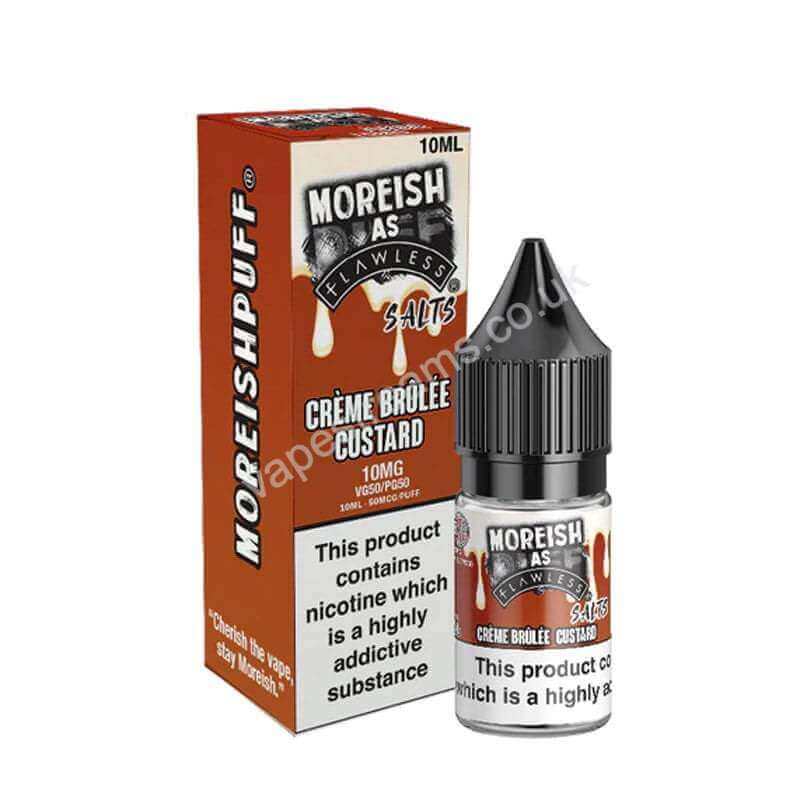 Moreish As Flawless Creme Brulee Custard Nic Salt E-Liquid