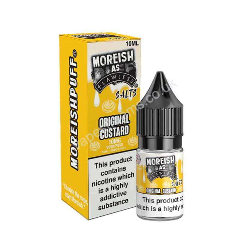 Moreish As Flawless Original Custard Nic Salt E-Liquid