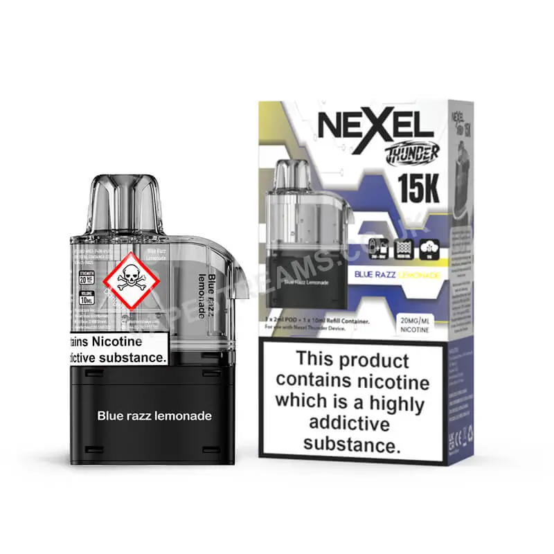 Nexel Thunder 15K Blue Razz Lemonade Pods